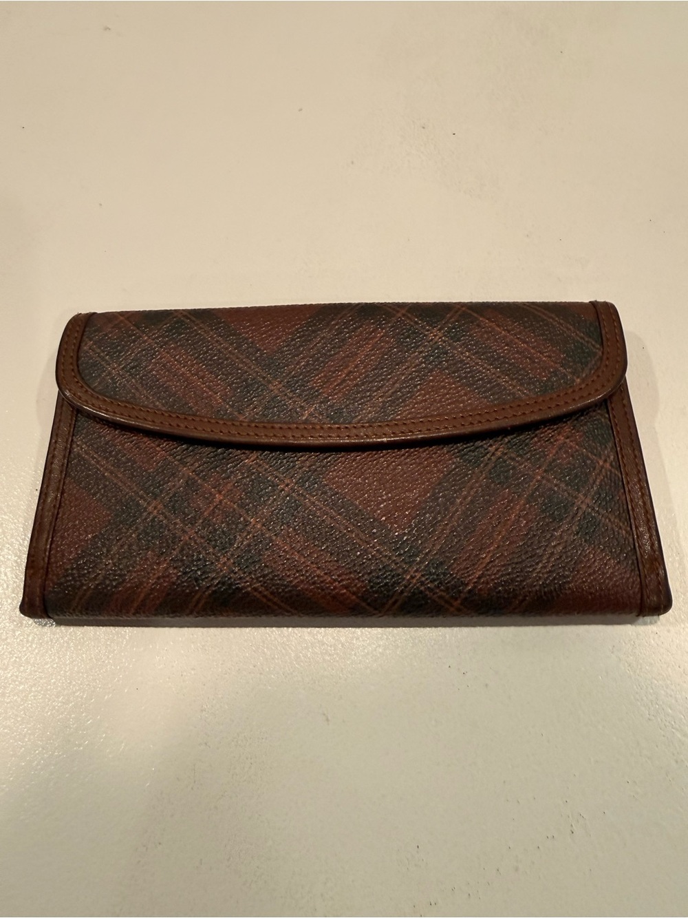 Vintage Polo Ralph Lauren Tartan Plaid Flap Wallet